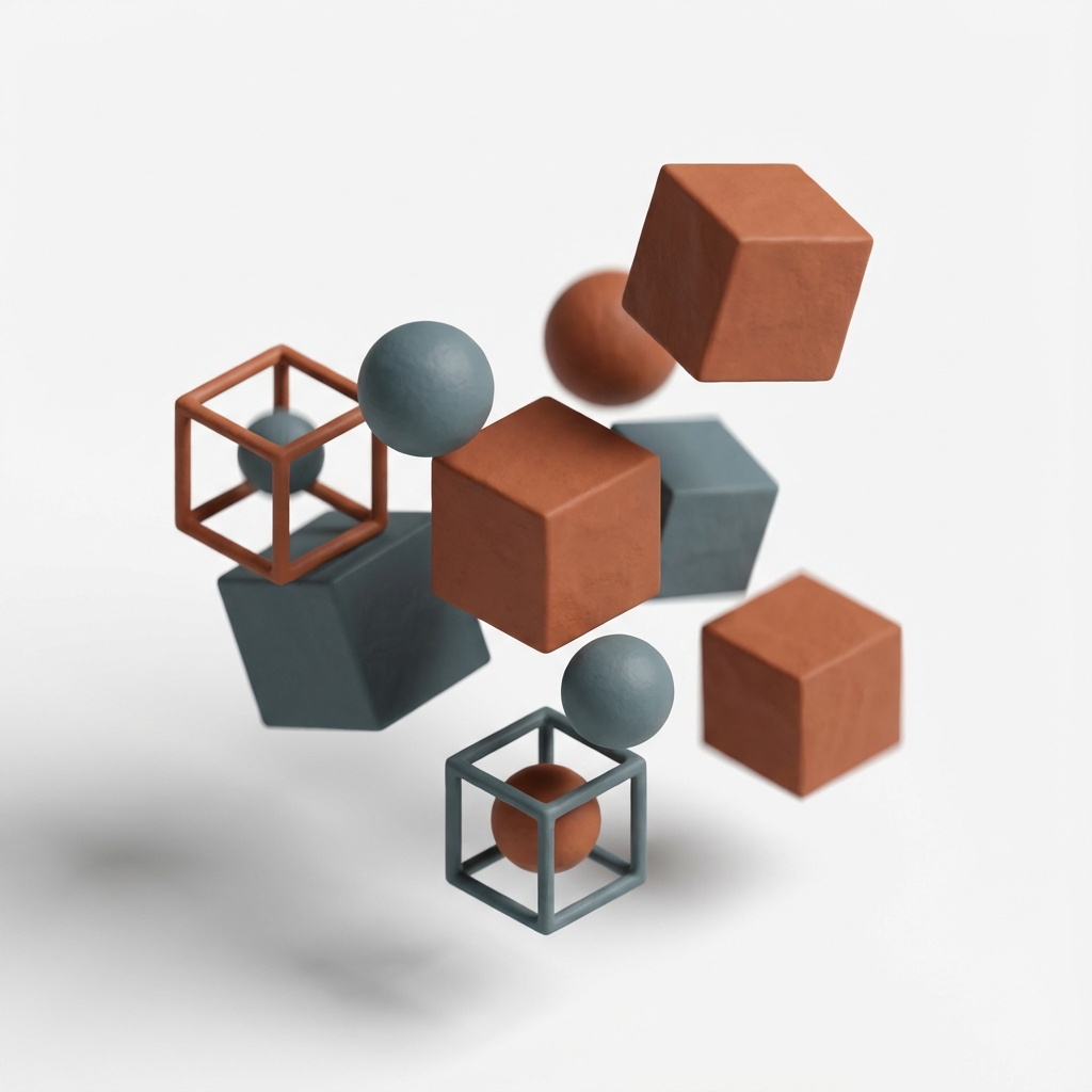 Abstract structural diagram representing forces and balance.